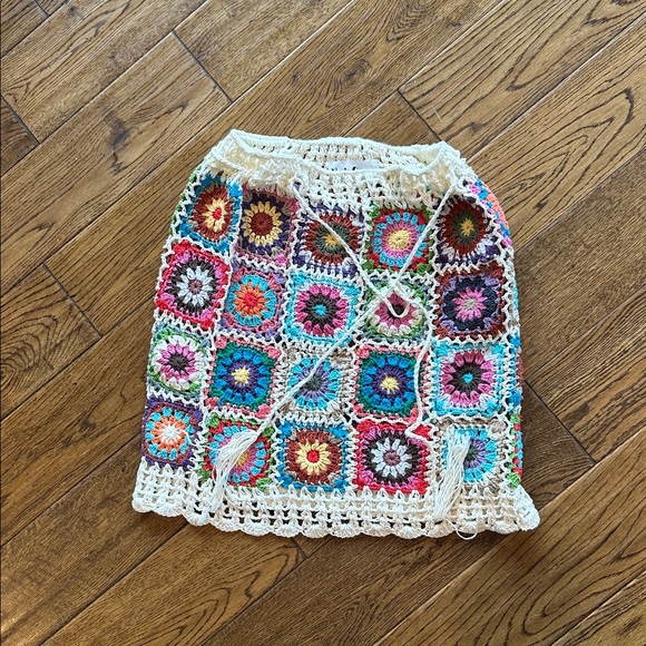 Colorful Crochet Skirt bali queen one size - Picture 1 of 2